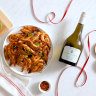 Juicy and delicious grilled prawns.