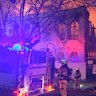 Thirty firefighters battled the blaze.