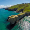Dunedin’s Tunnel Beach, New Zealand.