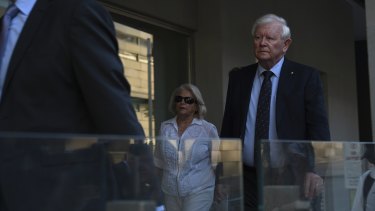 Denis and Una Glennon arriving. 