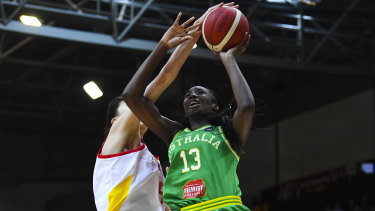 Ezi Magbegor was the stand-out for the Opals in a routine win over China.