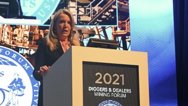 Fortescue chief executive Elizabeth Gaines at the annual Diggers and Dealers conference. August 4, 2021.
