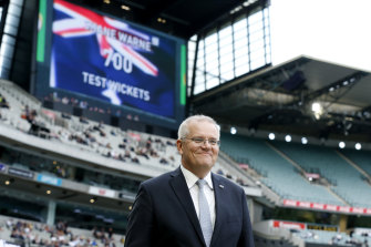 Prime Minister Scott Morrison was heckled on arrival. It was the MCG after all. 