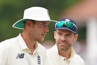 Long-time England teammates James Anderson (right) and Stuart Broad will lead the tourists’ attack this summer.