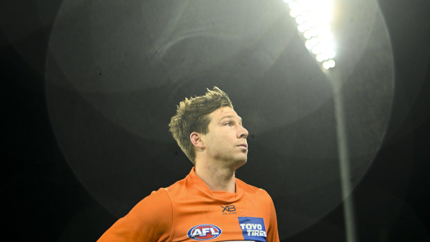 Toby Greene was one of the few GWS Giants   who could hold his head high after Friday night's defeat to Hawthorn.
