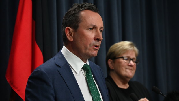 WA Premier Mark McGowan speaks during a press conference on Friday.