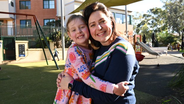 Christie Meishke worries that missing out on kindy orientation will make the first day of school harder for Olive.
