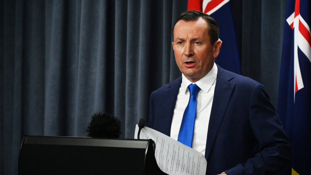 WA Premier Mark McGowan announced restrictions would ease for Victorians from Saturday.