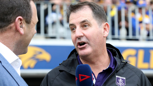 Home and away: Fremantle coach Ross Lyon believes east coast players are more inclined to avoid the drama of moving away from their home cities to the west.