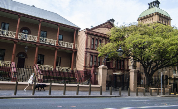 The NSW Legislative Council - the most southern part of NSW Parliament on Macquarie Street Sydney - is one of only 17 surviving portable buildings that were shipped to Australia in the 19th century. A bargain, it was clad in corrugated iron and the facade is cast iron but looks like sandstone.  