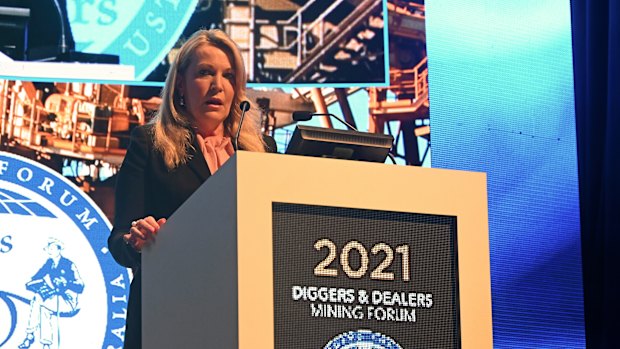 Fortescue chief executive Elizabeth Gaines at the annual Diggers and Dealers conference. August 4, 2021.