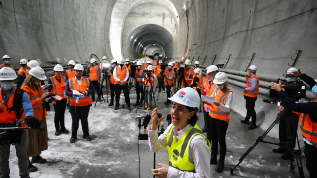Premier Gladys Berejiklian said the metro project had created thousands of jobs.