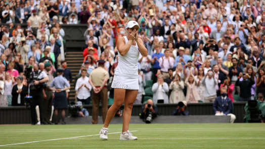Ash Barty’s profile soared after her 2021 Wimbledon triumph. She is returning as a commentator next month.