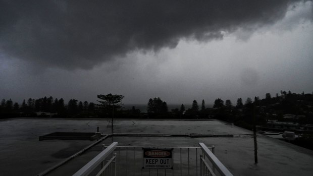 Strong storms lashed the Sydney coastline this morning.