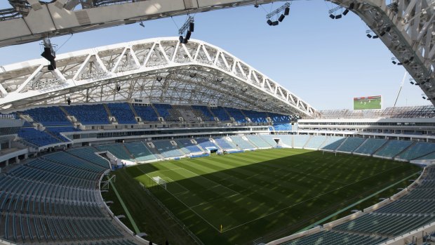 The Fisht Olympic stadium in Sochi, Russia.