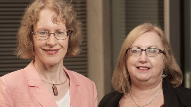 Susan McGrath-Champ, left, Associate Professor in Work and Organisational Studies at the University of Sydney, and Joan Lemaire, NSW Teachers Federation deputy president.