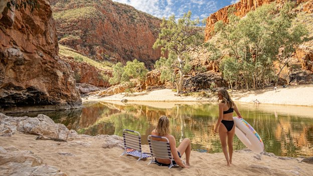 Outback beach … Ormiston Gorge waterhole.