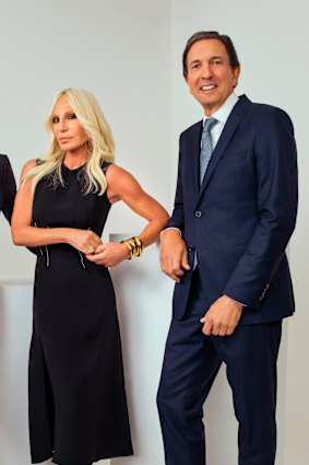 Donatella Versace and John Idol in 2018.