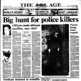 The front page after the Walsh St killings.