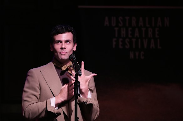 Broadway star Ainsley Melham performing at the 2026 Australian Theatre Festival gala.