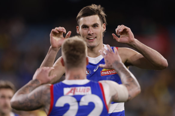 Son of a gun: Sam Darcy booted four majors against the depleted Tigers.