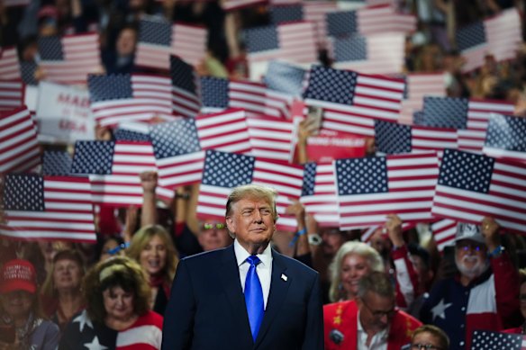 Trump at the Republican midterm convention in Dallas, Texas, on September 9.