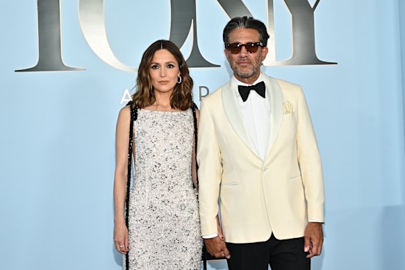 Nominee Rose Byrne (left) and Bobby Cannavale arrive at the awards. 
