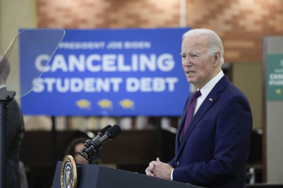 President Joe Biden speaks in Culver City, California on Wednesday.