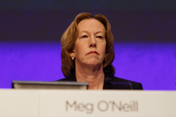 Woodside’s board and chief executive Meg O’Neill were rocked by 49 per cent of its shareholders rejecting its climate plan at its May annual general meeting.