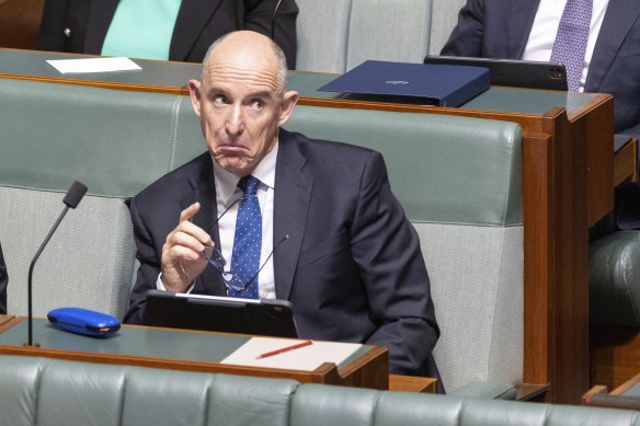 Shadow Assistant Treasurer Stuart Robert in question time today.