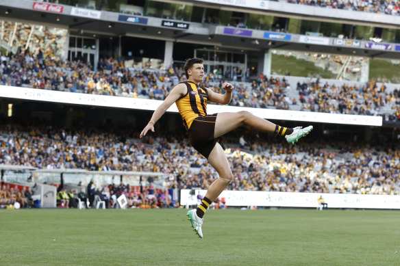 Hawthorn are missing Mitch Lewis, who has not played since round three. 