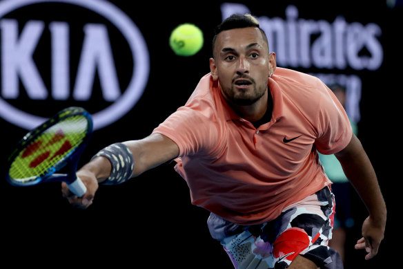 Nick Kyrgios does not travel with a coach, something that has drawn attention.
