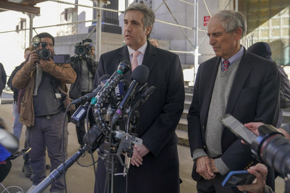 Michael Cohen and his attorney Lanny Davis. Davis told Cohen he would have to come clean about Trump.