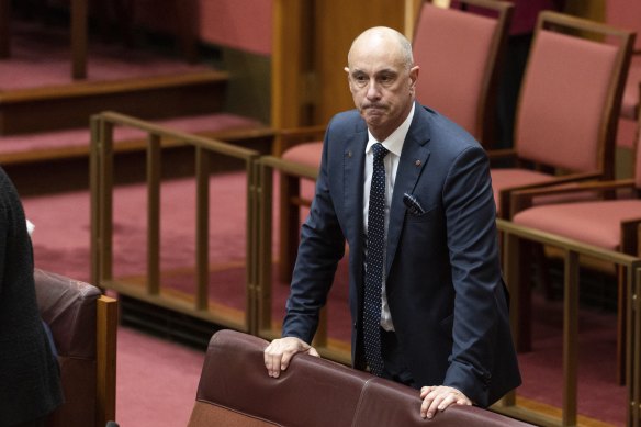Victorian Liberal senator David Van in the Senate on Wednesday.