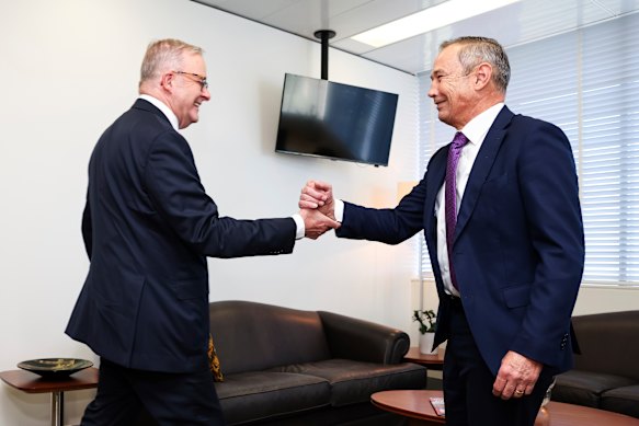 Prime Minister Anthony Albanese meets with WA Premier Roger Cook on May 14.