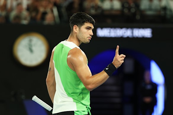 Carlos Alcaraz is into the second round after his win over Adam Walton.