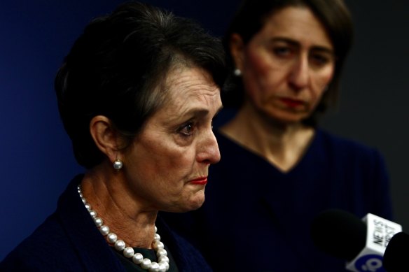 Pru Goward, pictured with Gladys Berejiklian, in December 2018.