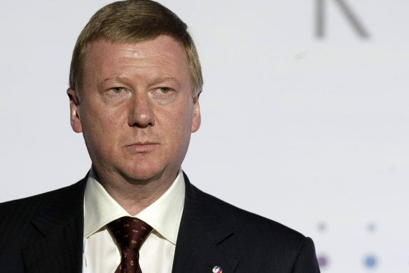 Anatoly Chubais at a Nanotechnology Forum in Moscow, in 2009. 