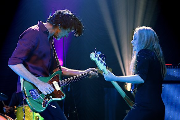 Dempsey and wife Stephanie Ashworth performing live in Melbourne in 2022.