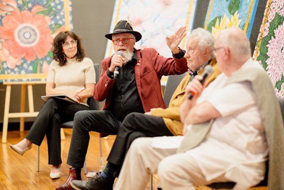 From left: Maureen Barten, Uncle Glenn Loughrey, Victor Majzner and Reverend Bhakta Dasa at the interfaith festival.