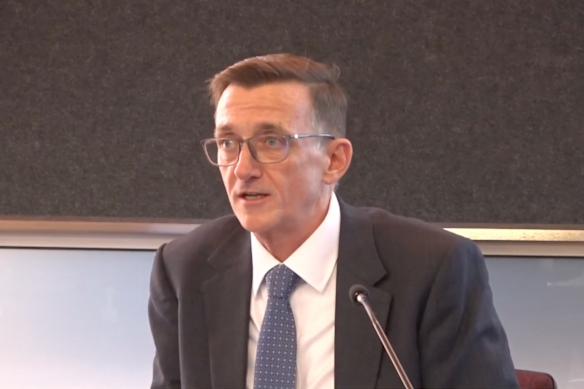 Peter McKay, a former deputy director-general of the Office of Industrial Relations, gives evidence to the CFMEU inquiry last week.