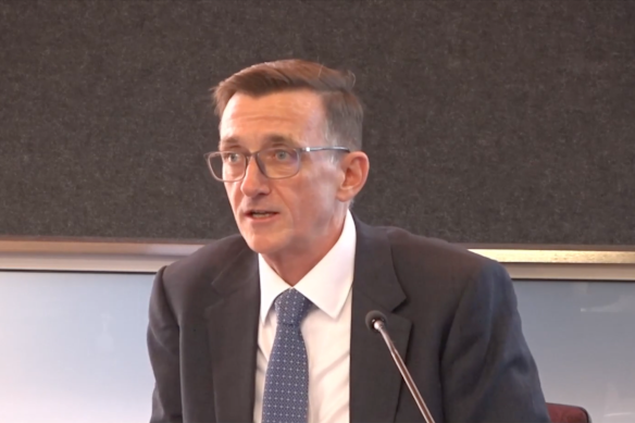 Peter McKay, former deputy director general of the Office of Industrial Relations, is giving evidence to the inquiry.