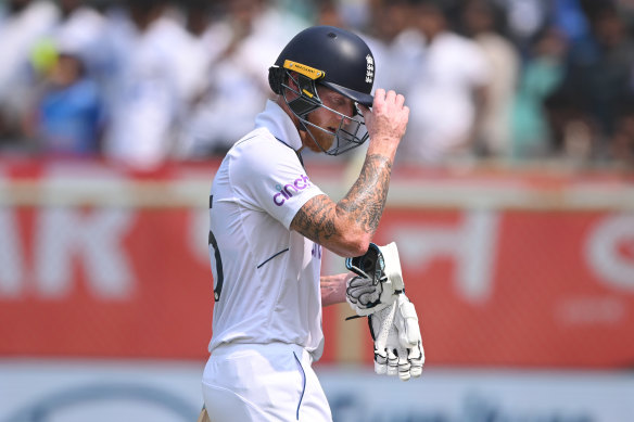 Stokes was run out in Visakhapatnam.