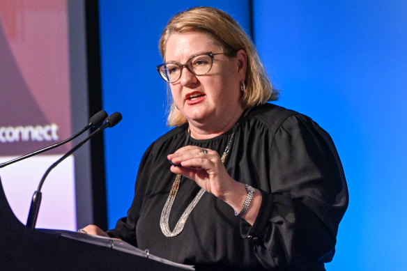 Natalie Hutchins, Victoria’s minister for treaty and First Peoples.
