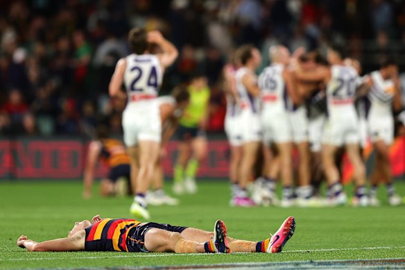 Josh Worrell could not believe the Crows’ loss to Fremantle.