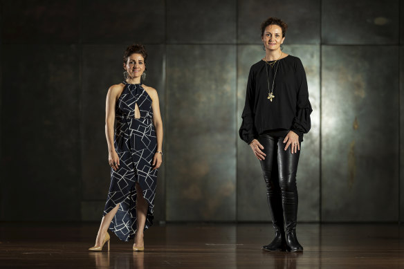 For singer Michaela Burger, left, and Arts Centre Melbourne CEO Claire Spencer, coronavirus means learning to embrace the possibilities of an empty theatre.