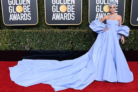 Lady Gaga at the Golden Globes in 2019.