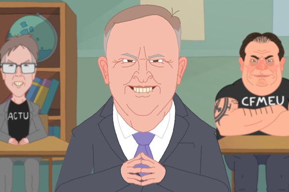 Screenshot from Pauline Hanson’s political spoof Please Explain.