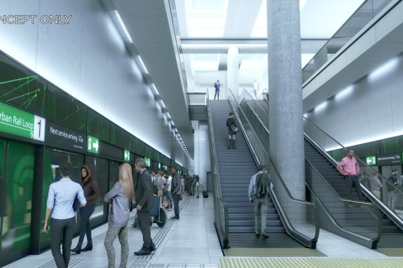 An artist’s impression of one of the new loop stations.