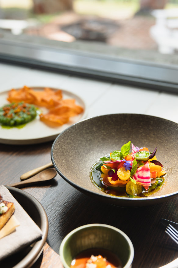 Intricate snacks kick off the set menu.